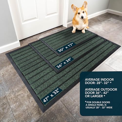 ubdyo Extra Durable Door Mat Non-Slip Outdoor Entrance 30" x 17" Bright Brown W5648