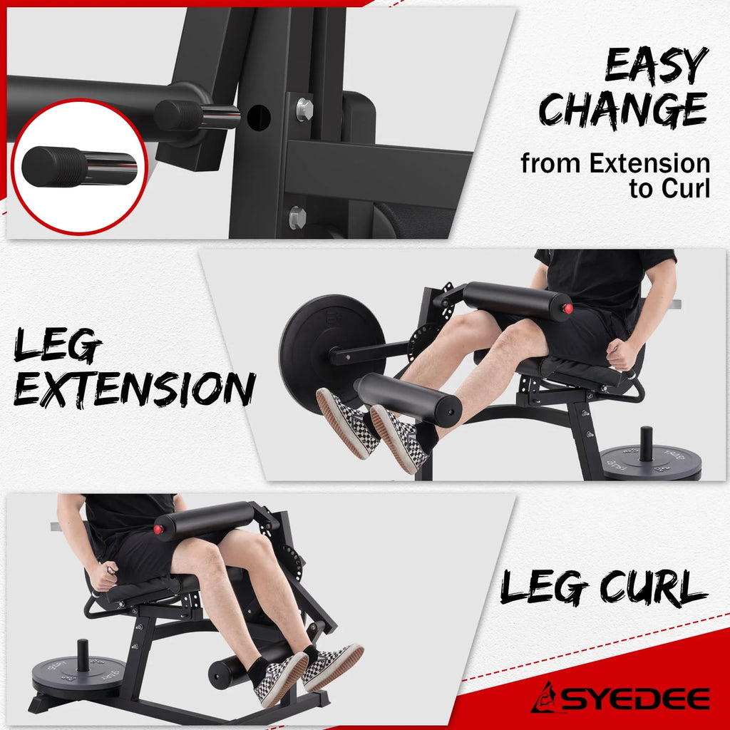 syedee Leg Extension and Curl Machine, Adjustable Home Gym Bench S5156