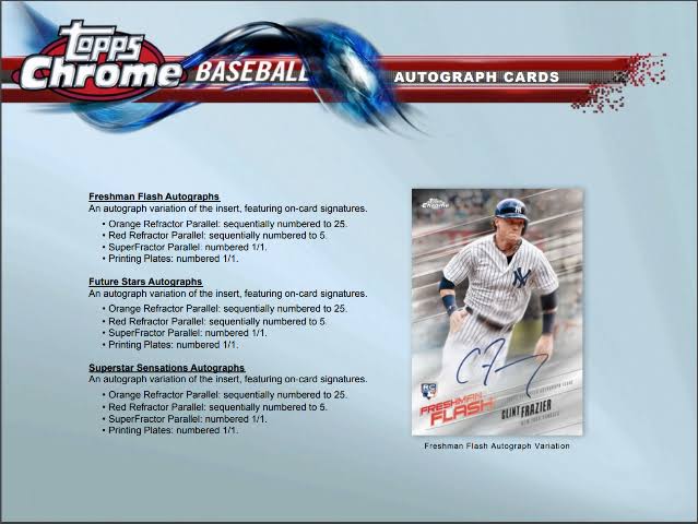2018 Topps Chrome Baseball Blaster Box S43236