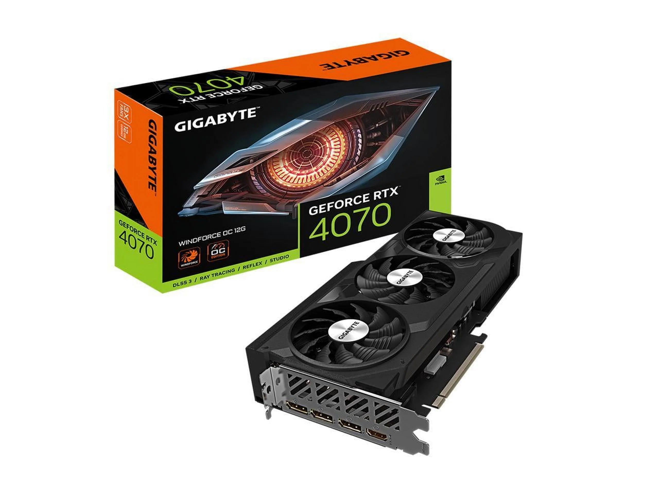 GIGABYTE WINDFORCE GeForce RTX 4070 12GB GDDR6X Video Card GV-N4070WF3OC-12GD N27143