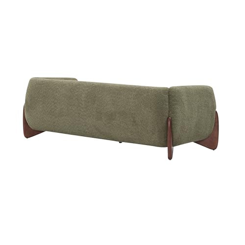 Christopher Knight Home Almab 82" Boucle 3-Seater Sofa, Wood Frame, Caramel Brown L227