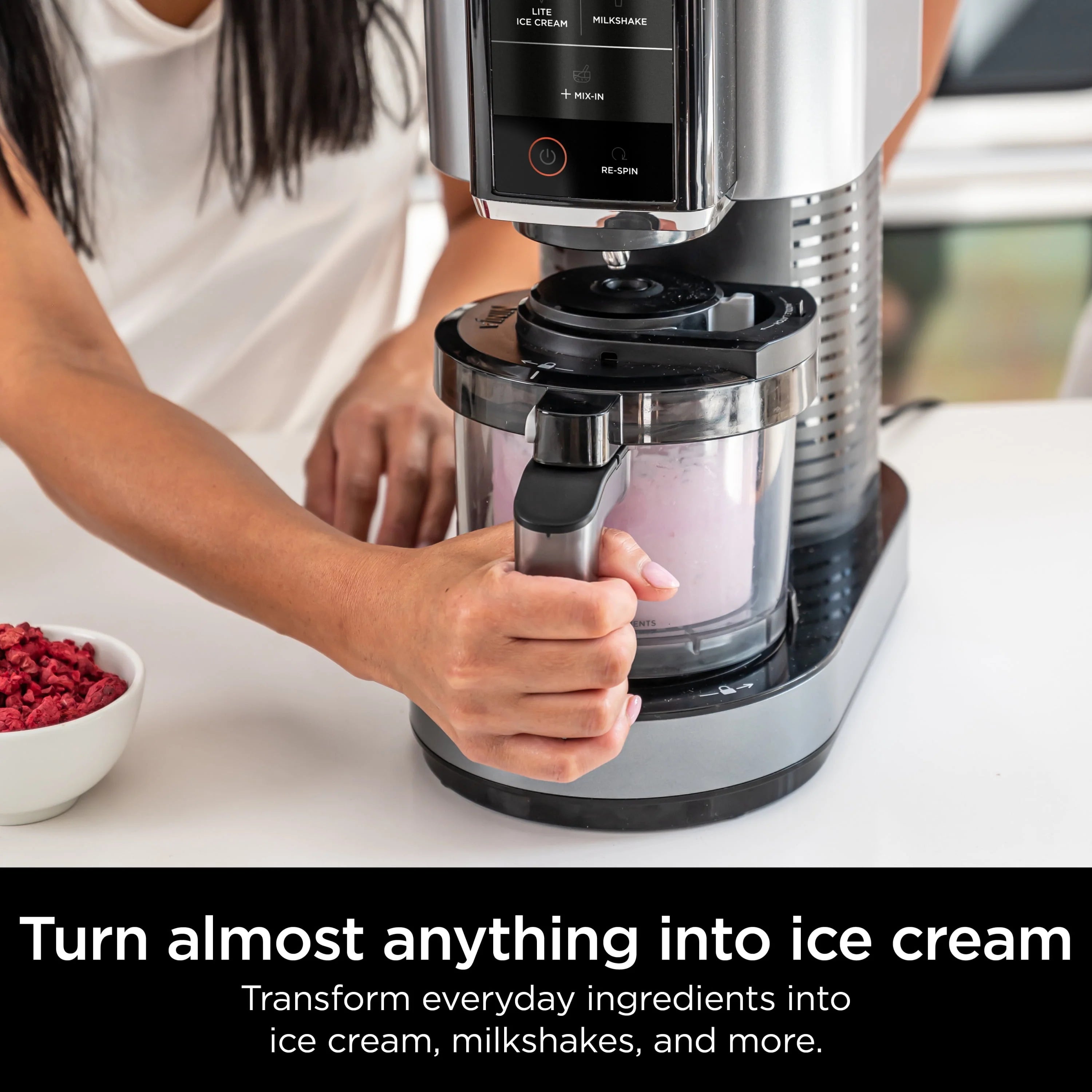 Ninja CREAMi Ice Cream Maker, 5 One-Touch Programs, 16oz Pints with Lids L538861