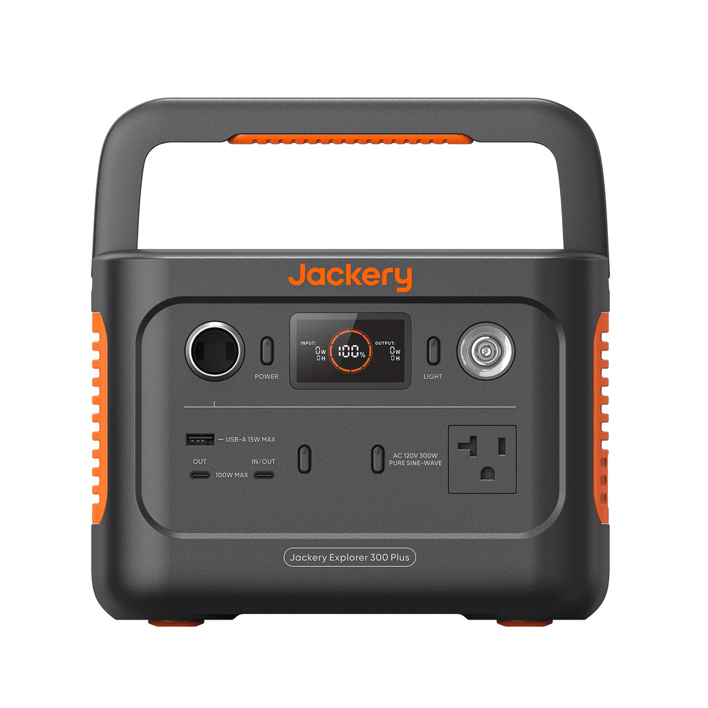 Jackery Explorer 300 Plus Portable Power Station, 288Wh Backup LiFePO4 Battery,(Solar Panel Optional)