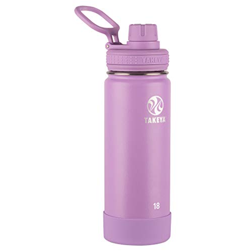 Takeya Actives Water Bottle with Spout Lid, 18 oz, Midnight Blue W579