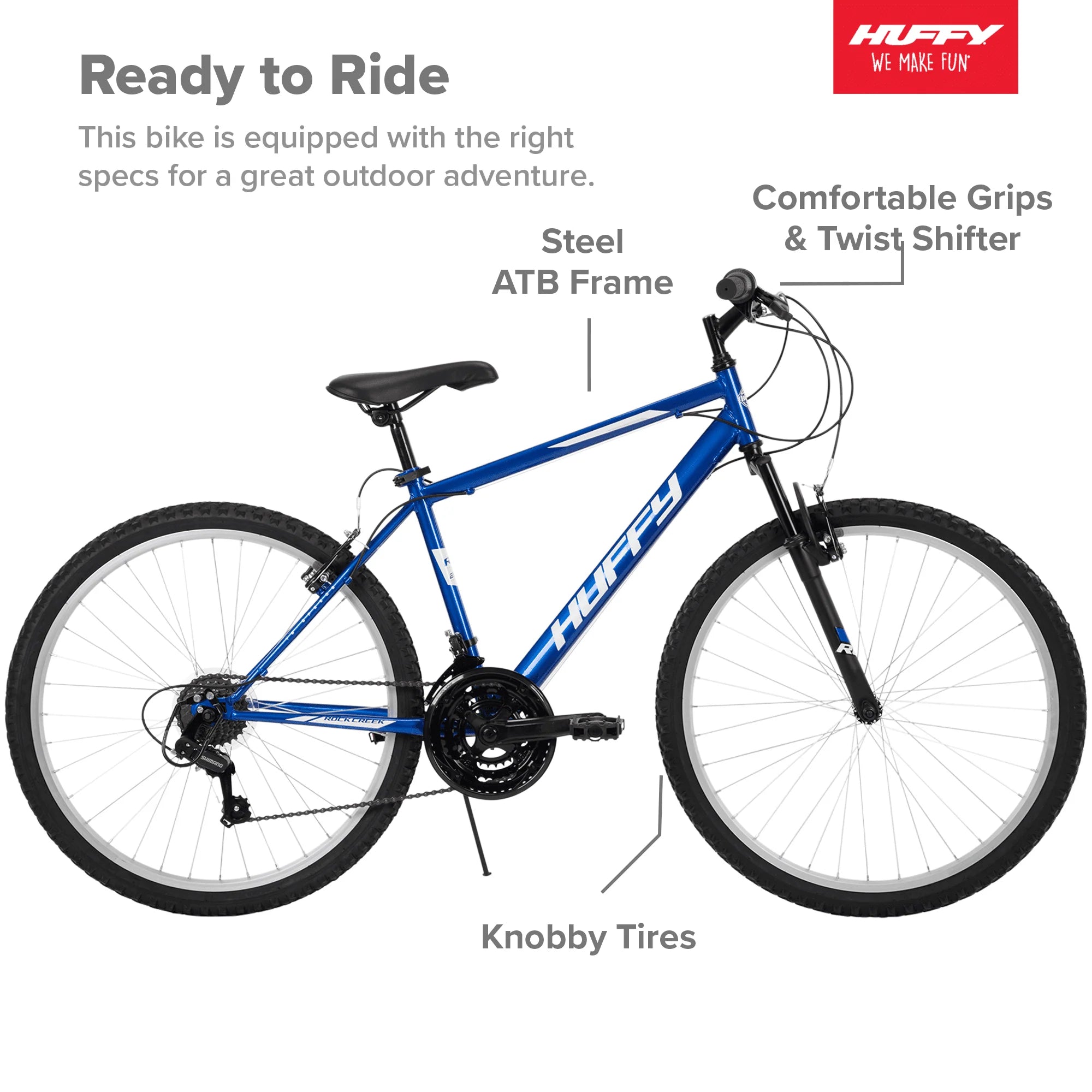 Huffy 26-inch Rock Creek Men's Mountain Bike, Blue K583
