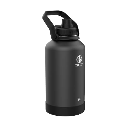 Takeya Actives Water Bottle with Spout Lid, 18 oz, Midnight Blue W579