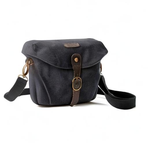 BAGSMART Canvas Crossbody Camera Bag with Rain Cover, Khaki U43920