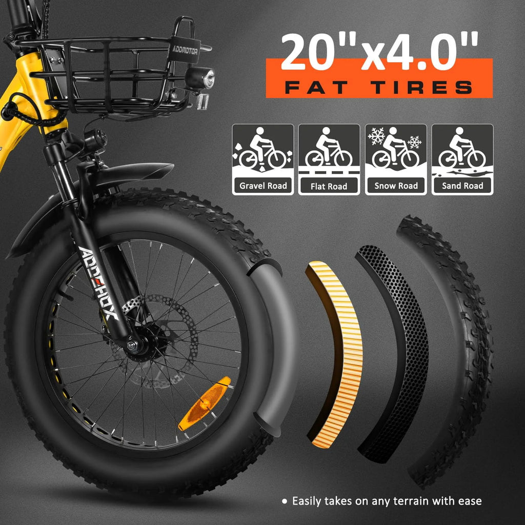Addmotor M-330II Step-Thru Electric Trike for Adults, Fat Tire, 750W, Black F126087