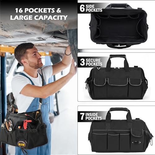 Heavy Duty 15 Inch Portable Tool Bag with Adjustable Shoulder Strap P216208