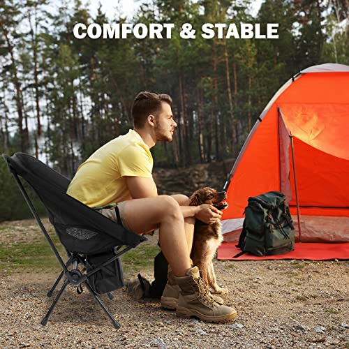 YSSOA Removable Footrest Reclining Camping Chair, Black J500901