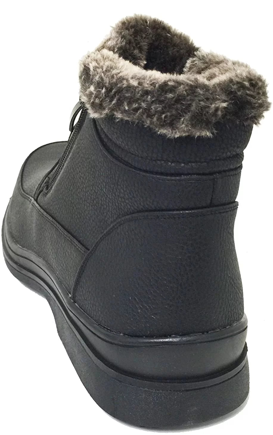 Men's Faux Fur Lined Winter Ankle Snow Boots X584465