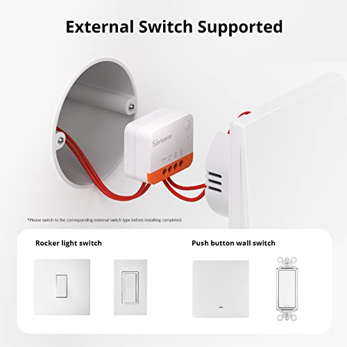 SONOFF ZBMINIL2 Extreme Zigbee Smart Light Switch 2 Way, No Neutral Required, 4-Pack O55479