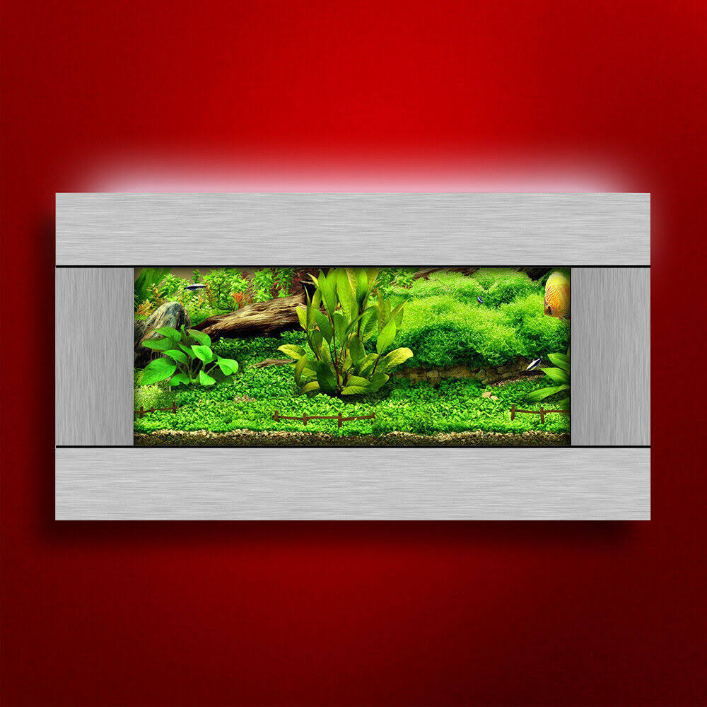 Aussie Aquariums 2.0 Wall Mounted Aquarium - Brushed Silver M270902