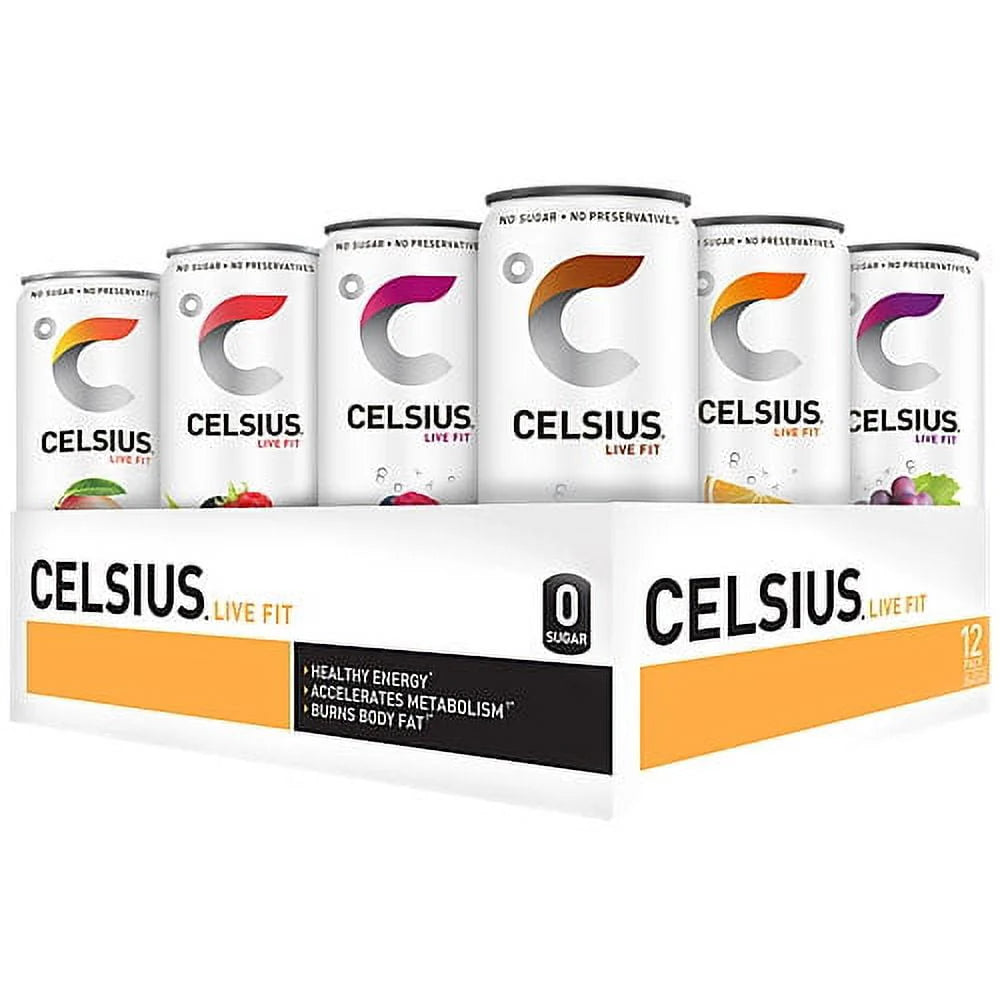 CELSIUS Sparkling Space Variety Pack, Functional Energy Drink, 12 fl oz, 12-Pack T823