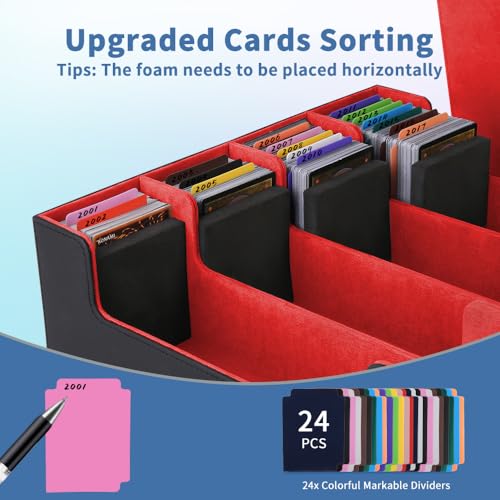 Trading Card Storage Box 4-Row Holder for MTG, Pokemon, YUGIOH S705