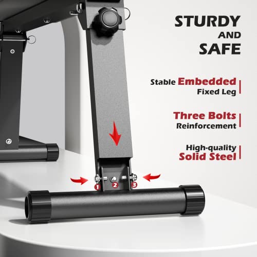 FLYBIRD Flat Bench, Foldable Weight Bench for Strength Training N1742
