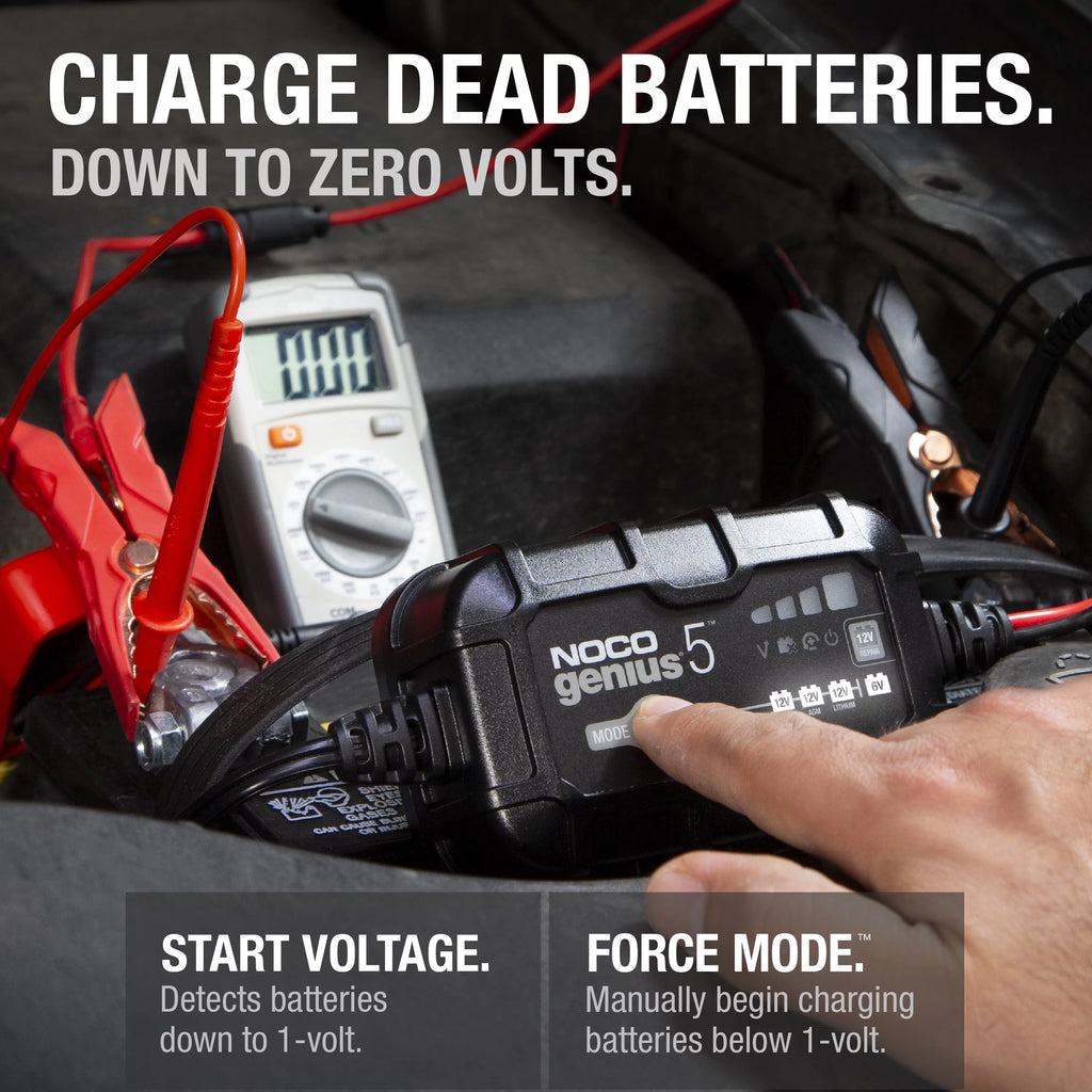 NOCO GENIUS5 6V/12V 5A Smart Battery Charger and Maintainer U1020