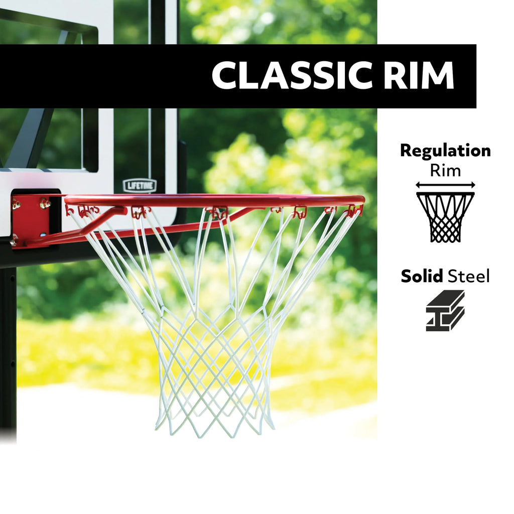 Lifetime Adjustable Portable Basketball Hoop, 44 inch HDPE Plastic Impact W285