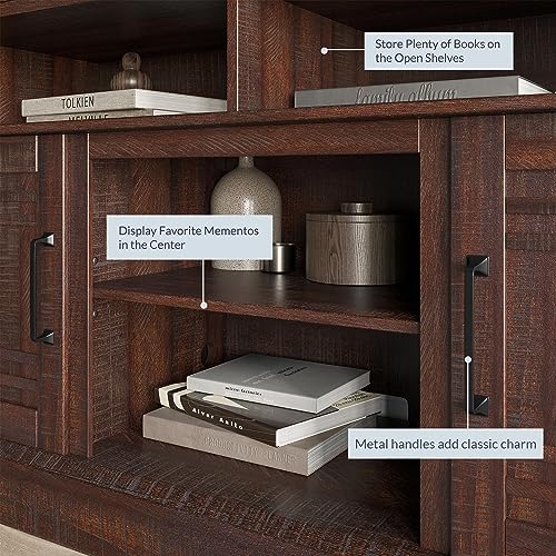 BELLEZE Norrell 48" Farmhouse Wood TV Stand for TVs up to 50 Inch, White R284