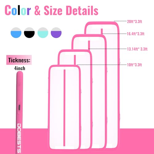 DOBESTS Inflatable Gymnastics Tumbling Mat with Pump G20525