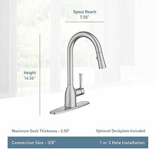Moen Adler Pull Down Kitchen Faucet, Spot Resist Stainless S599068