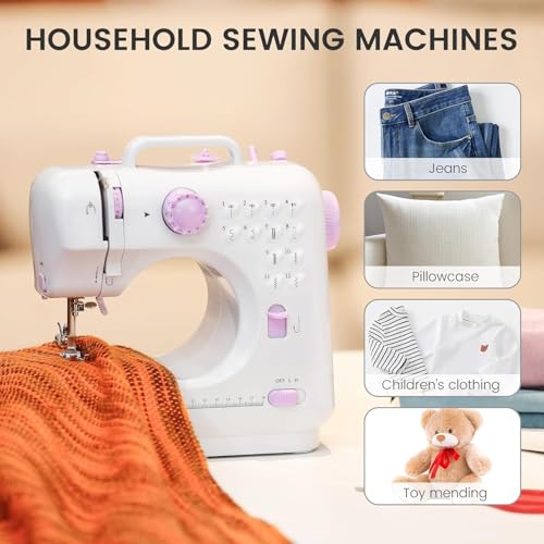 Mini Sewing Machine for Beginners with 12 Built-in Stitches I7172
