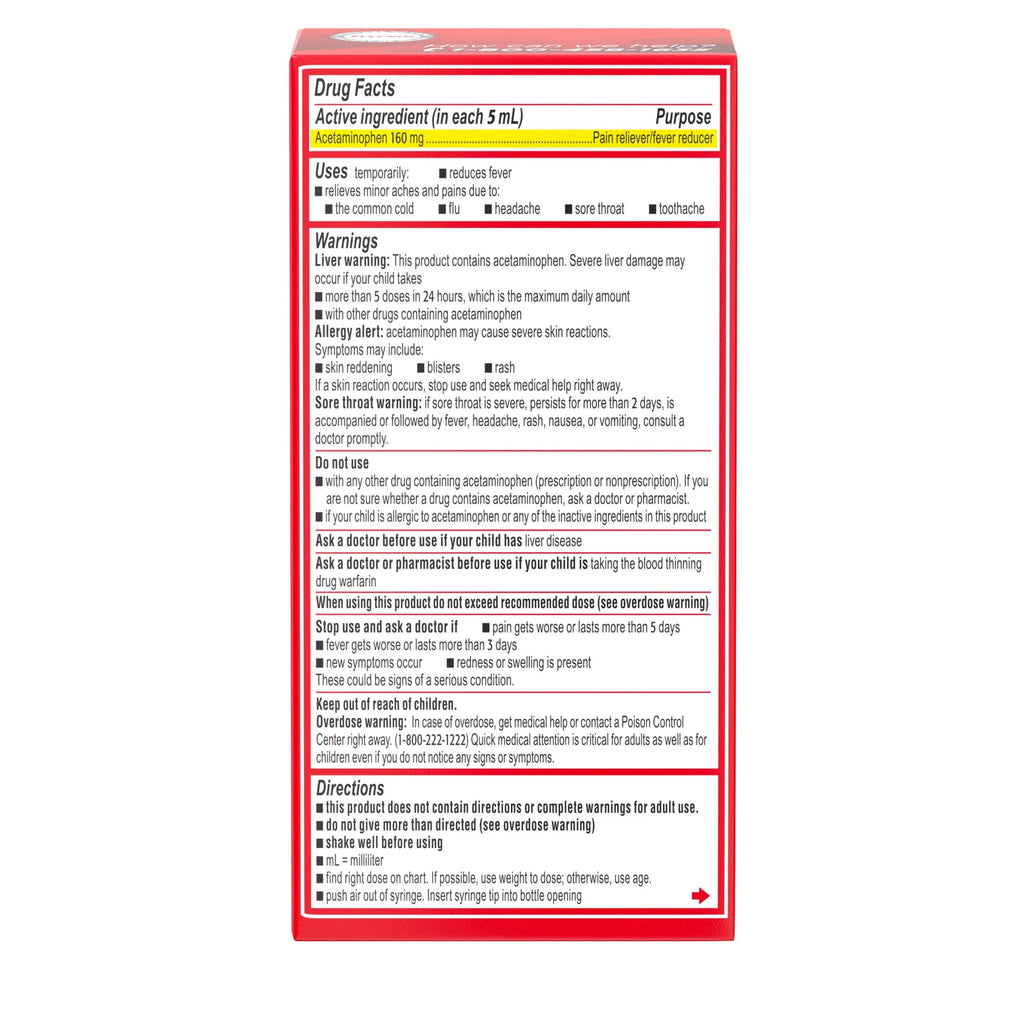 Infants' Tylenol Acetaminophen Dye-Free Cherry, 1 fl. oz H1013