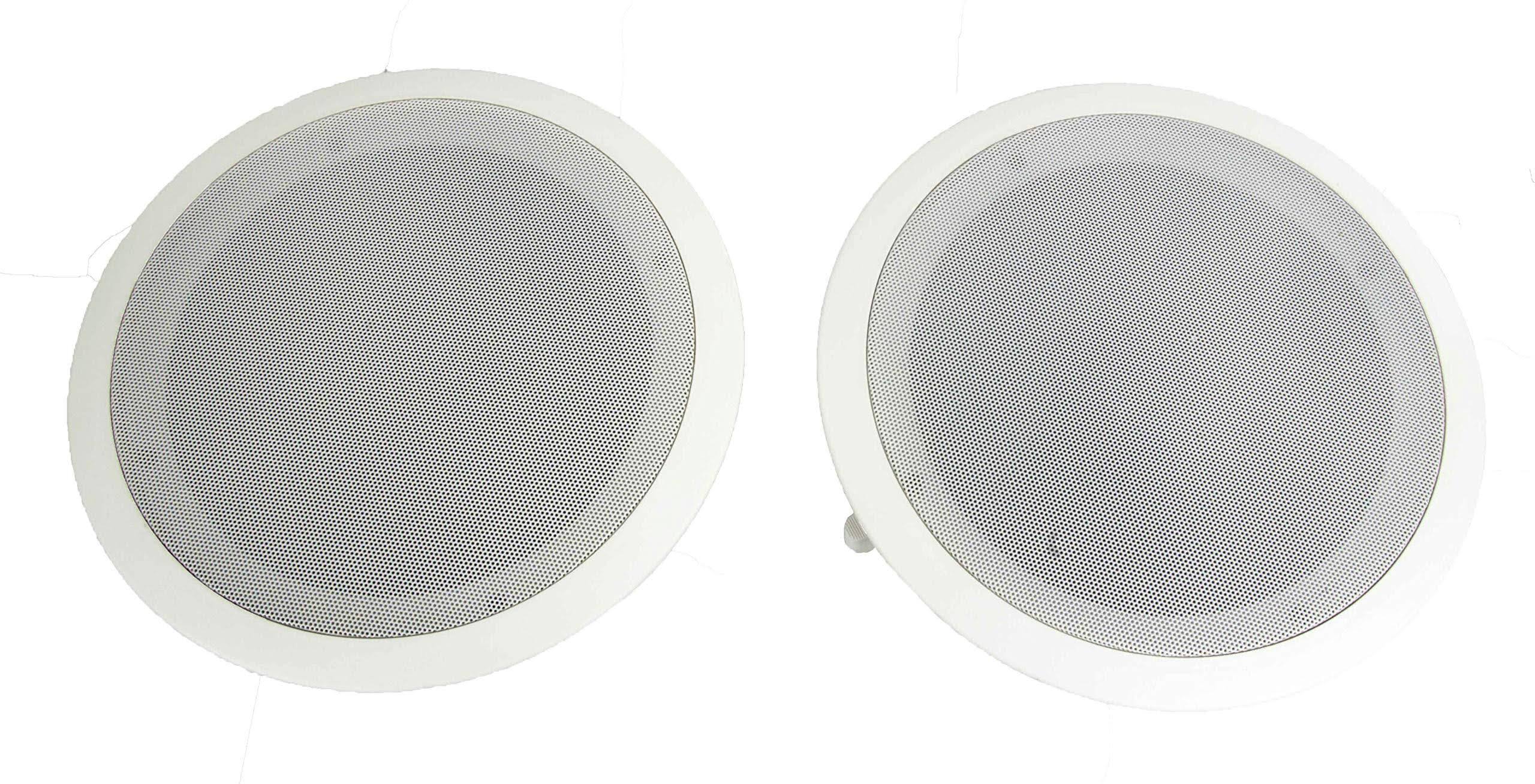 Pyle Pdic81rd 8x22 1000W Round Wall and Ceiling Speakers 2 Pair F161