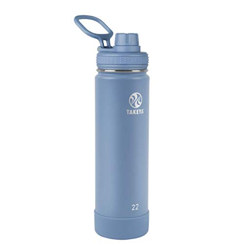 Takeya Actives Water Bottle with Spout Lid, 18 oz, Midnight Blue W579