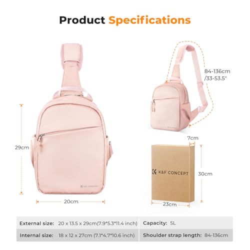K&F Concept Camera Sling Bag Small Crossbody Shoulder Backpack for DSLR/Mirrorless U627
