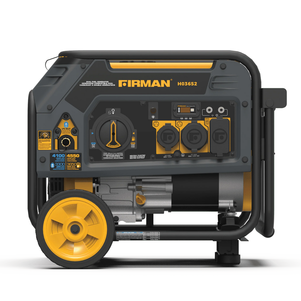 Firman H03652 4550/3650 Watt Dual Fuel Recoil Start Generator, cETL, CARB