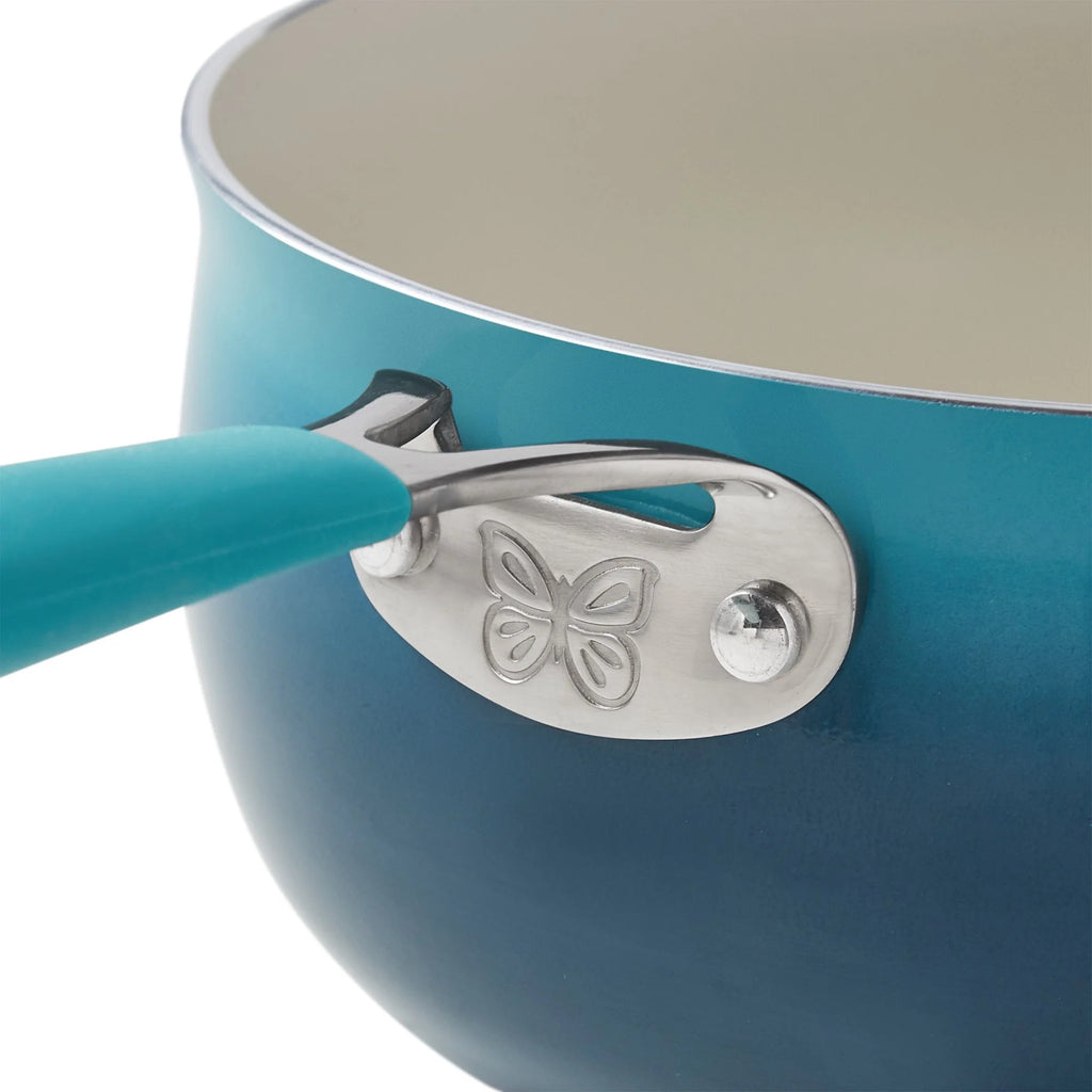 The Pioneer Woman 25 Piece Ceramic Nonstick Cookware Set, Ombre Teal T370