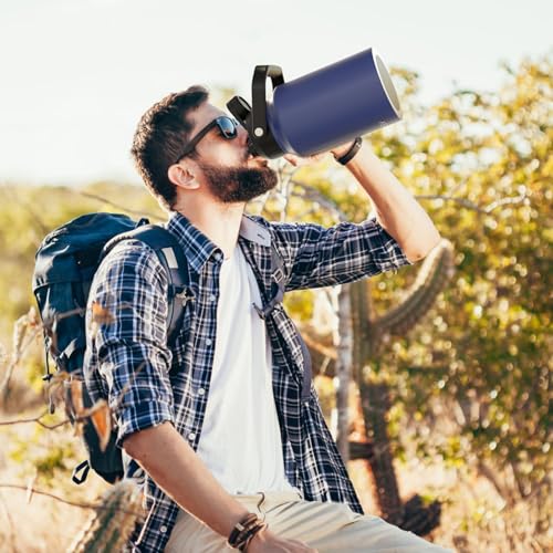 128oz Insulated Stainless Steel Water Bottle with Handle, Black W803