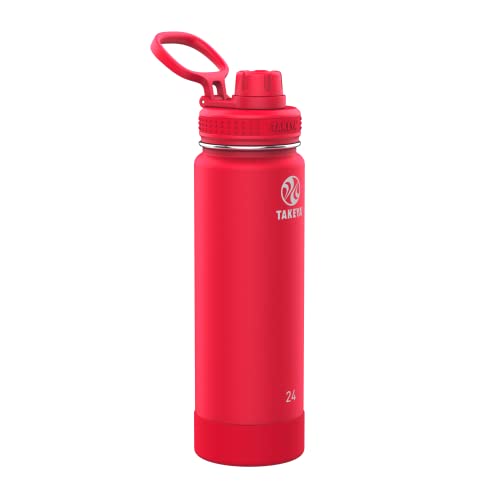 Takeya Actives Water Bottle with Spout Lid, 18 oz, Midnight Blue W579