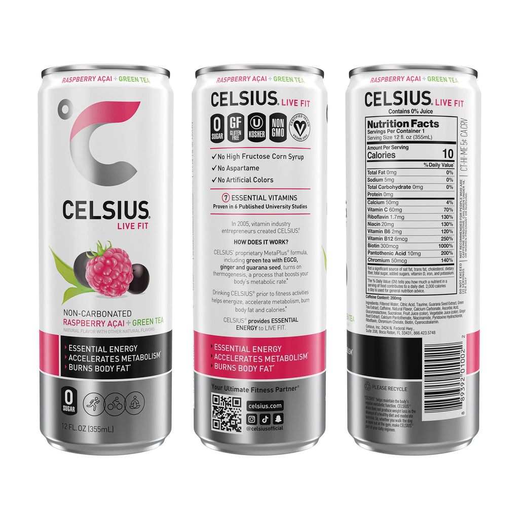 CELSIUS Sparkling Space Variety Pack, Functional Energy Drink, 12 fl oz, 12-Pack T823