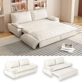 Queen Size Futon Sofa Bed with 2 Pillows, Blue V9731