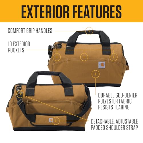 Carhartt Onsite Tool Bag, 13-Inch 15 Pocket, Water-Resistant X3174