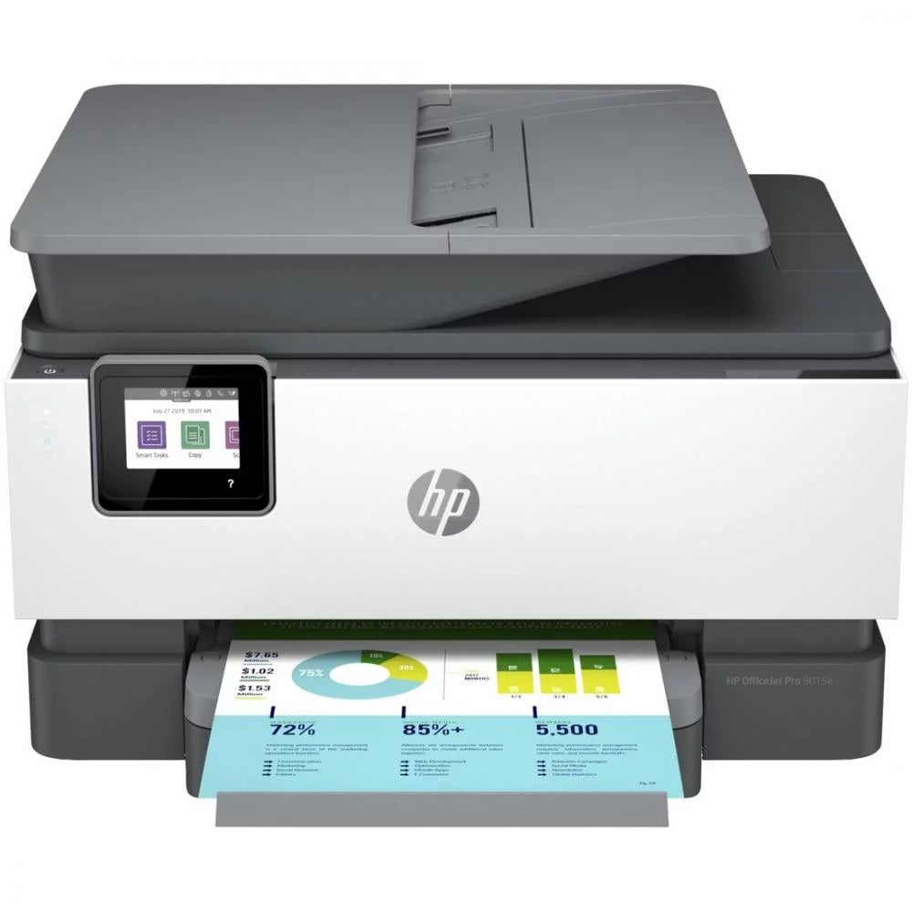 HP Officejet Pro 9015e Inkjet Multifunction Printer-Color-Copier/Fax/Scanner-32 ppm Mono/32 ppm Color Print-4800x1200 dpi Print-Automatic Duplex Print-25000 Pages-250 sheets Input-Color Flatbed Sca...