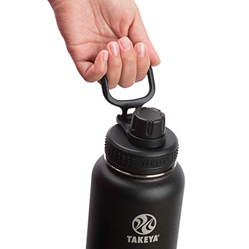 Takeya Actives Water Bottle with Spout Lid, 18 oz, Midnight Blue W579