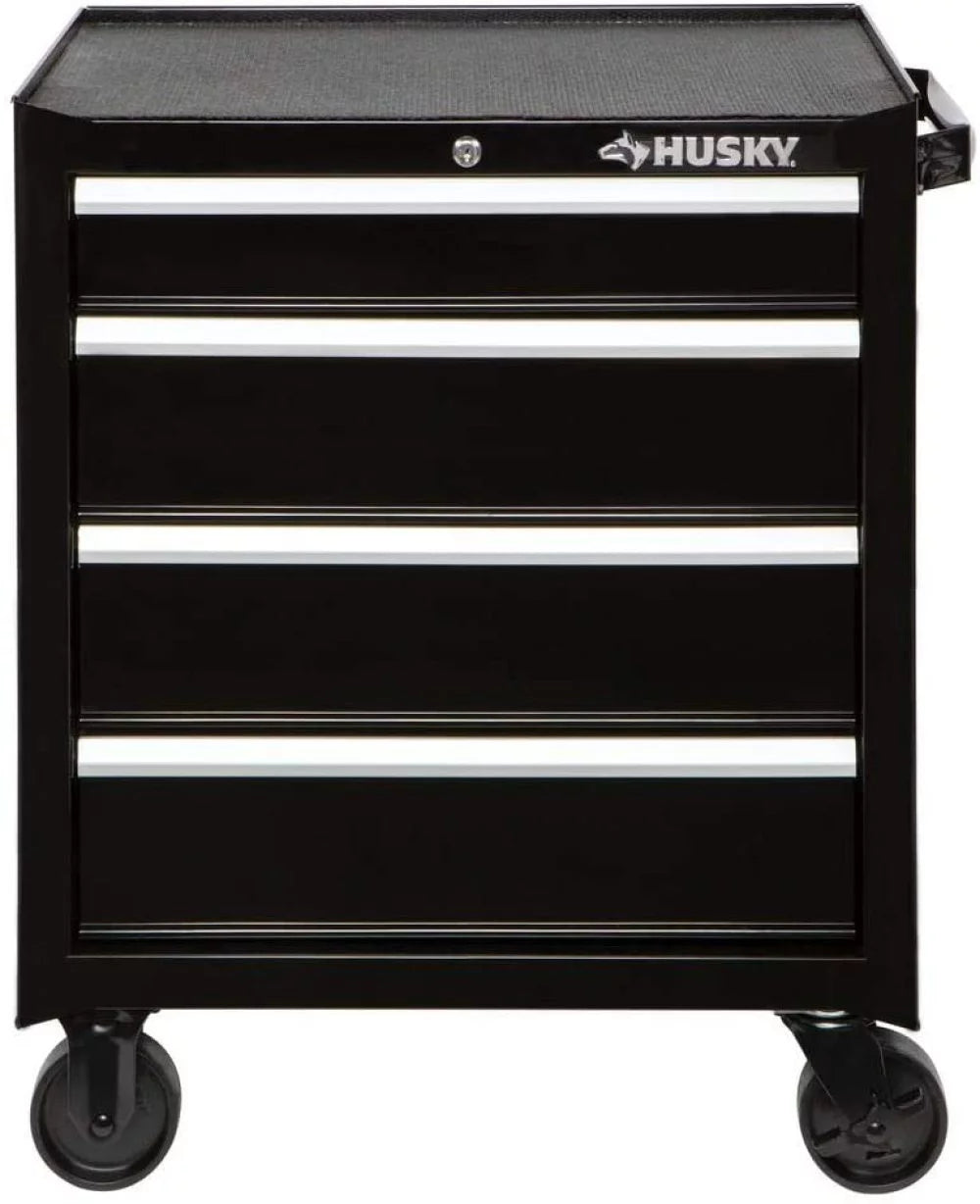 Husky 26 in. 4-Drawer Rolling Tool Chest, Gloss Black B691562