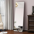 Koonmi Large Full Length Mirror with Stand, Aluminum Alloy Frame, Black G7504