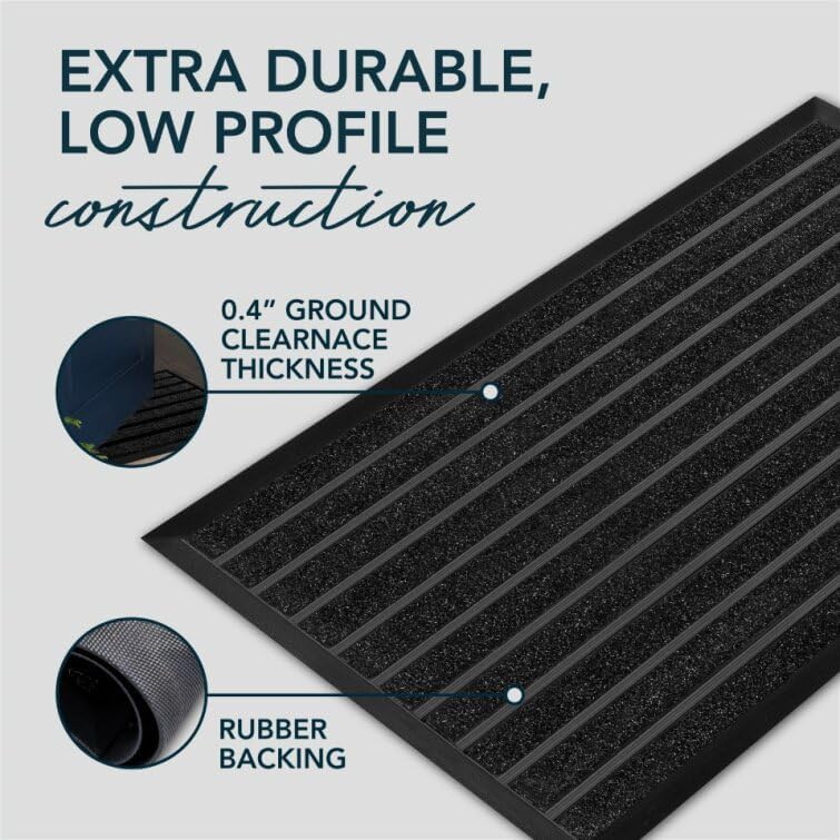 ubdyo Extra Durable Door Mat Non-Slip Outdoor Entrance 30" x 17" Bright Brown W5648