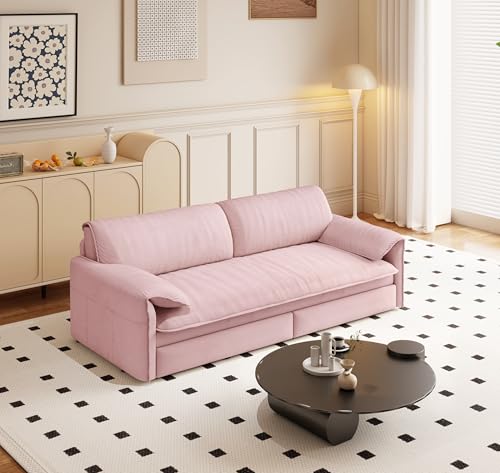 Queen Size Futon Sofa Bed with 2 Pillows, Blue V9731