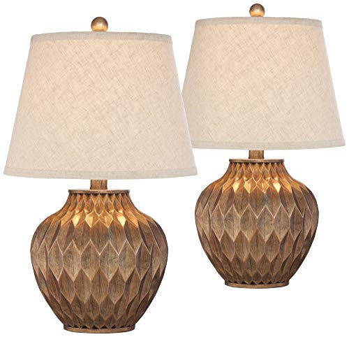 360 Lighting Buckhead Modern Accent Table Lamp 22" Warm Bronze Brown L3535