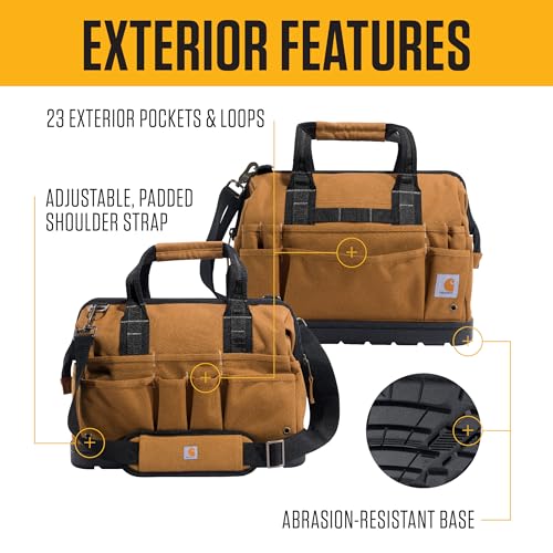 Carhartt Onsite Tool Bag, 18-Inch, Water-Resistant, Molded Base P40578