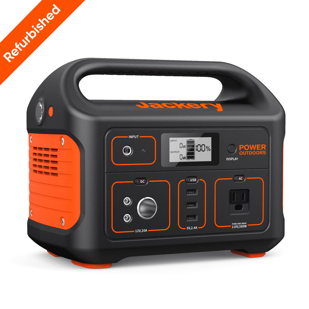 Restored Jackery Portable Power Station Explorer 550, 550 Wh Lithium-ion Battery, 500W Output, Solar Generator for Outdoors Camping Travel