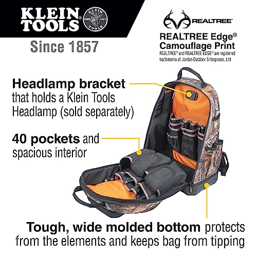 Klein Tools 55421BP-14 Tool Backpack, Heavy Duty, 39 Pockets S772