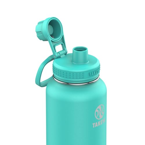 Takeya Actives Water Bottle with Spout Lid, 18 oz, Midnight Blue W579