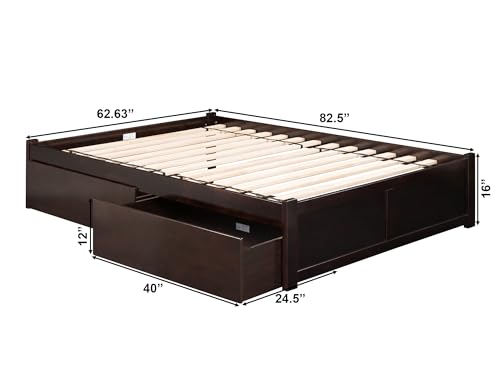 AFI Concord Platform Bed with Storage Drawers J78151