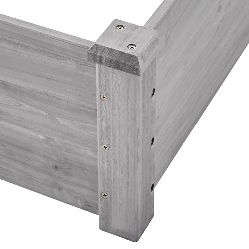 Yaheetech 8×2ft Wooden Raised Garden Bed for Flowers Vegetables Herbs Outdoor E283112